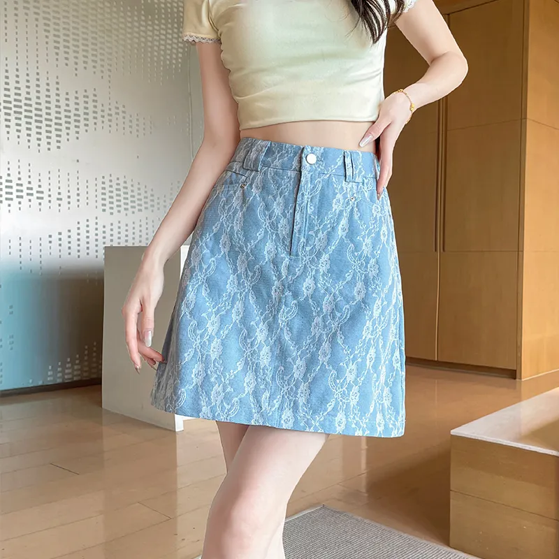 SITOL Denim Short Skirts Women's-3