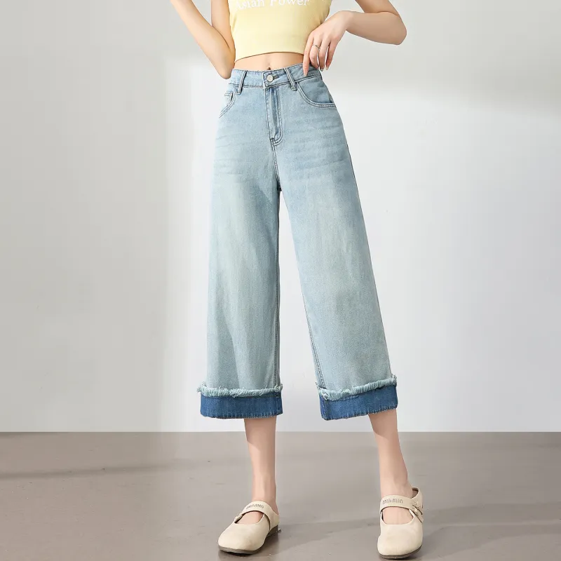 SITOL Denim Shorts Women's Blue-5