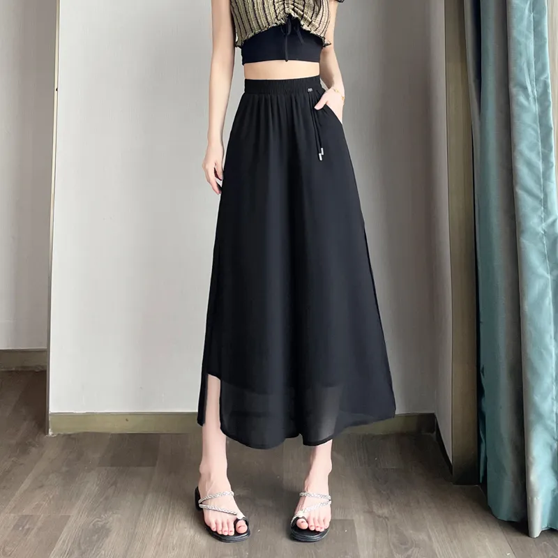 SITOL Casual Long Skirts Women's Black-2