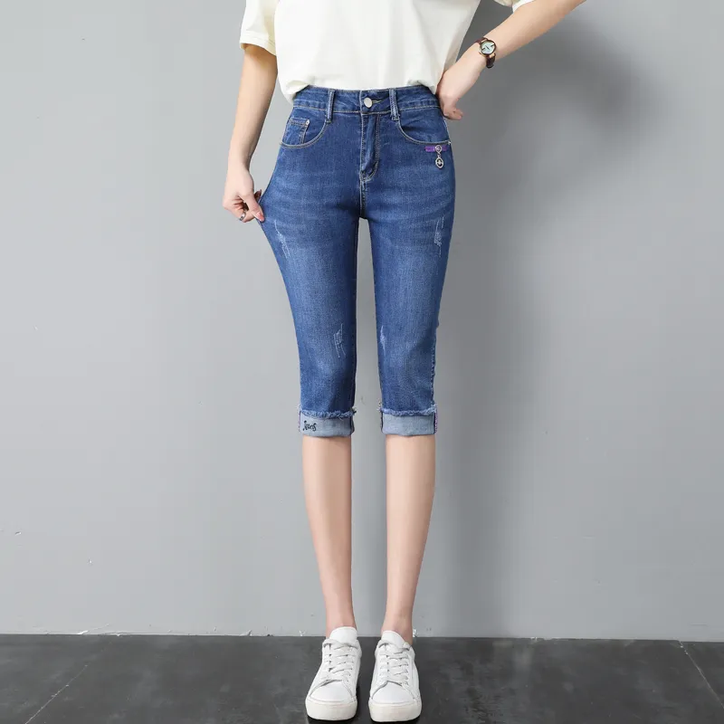 SITOL Denim Shorts Women's Blue-2
