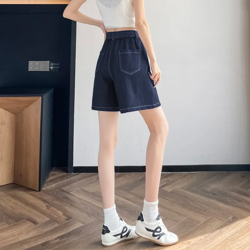 SITOL Denim Shorts Women's Blue-6