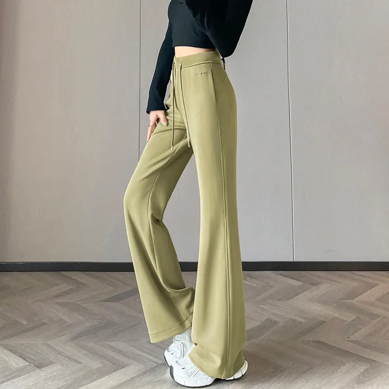 SITOL Casual Pants Women's Mustard Green-5