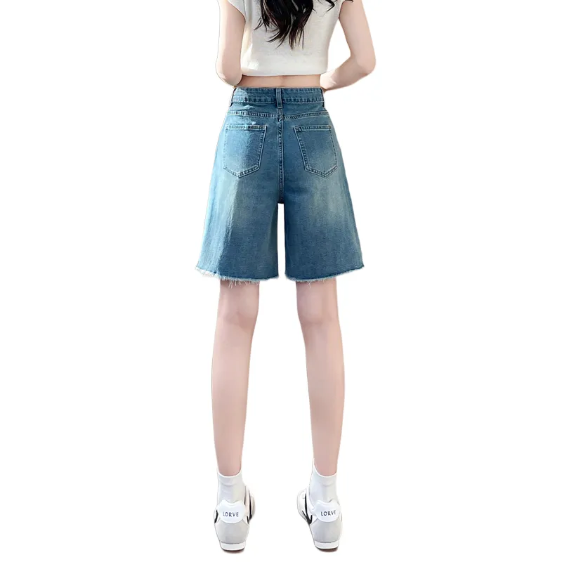 SITOL Denim Shorts Women's Blue-1