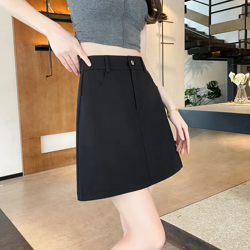 SITOL Casual Short Skirts Women's Black-3