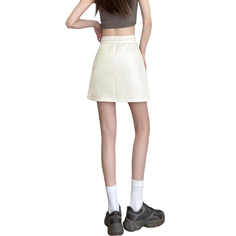 SITOL Casual Short Skirts Women's Ecru-1