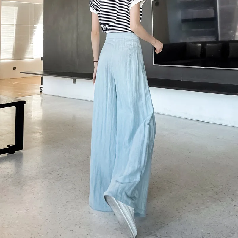 SITOL Casual Pants Women's Blue-6