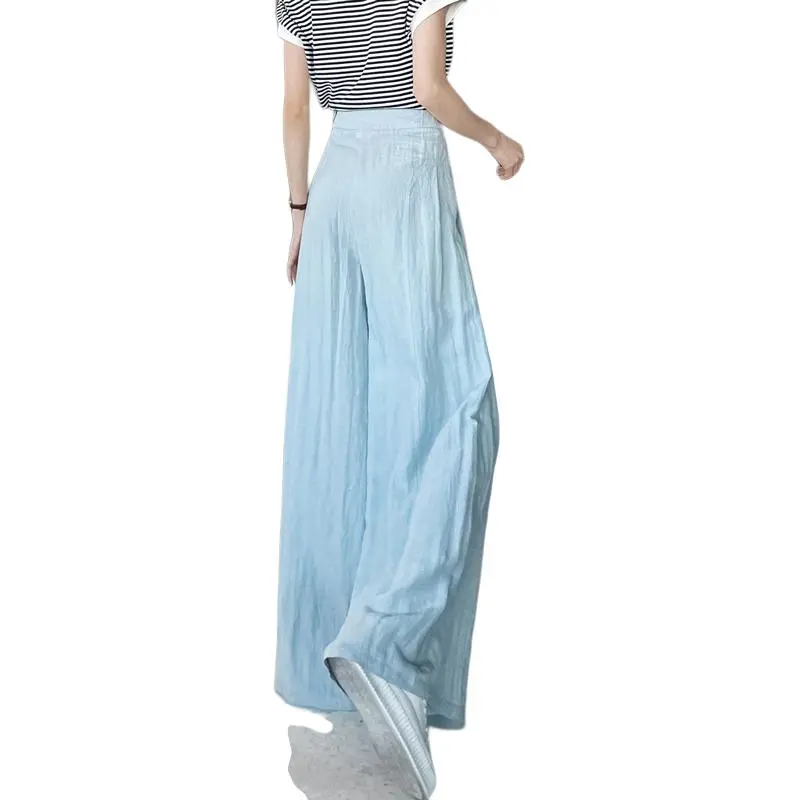 SITOL Casual Pants Women's Blue-1