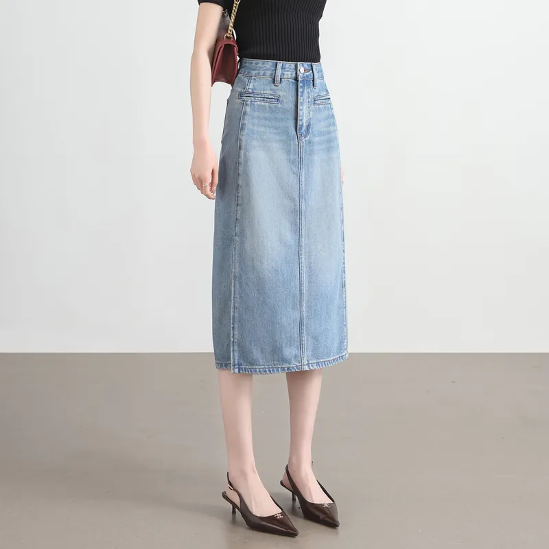 SITOL Denim Short Skirts Women's-4
