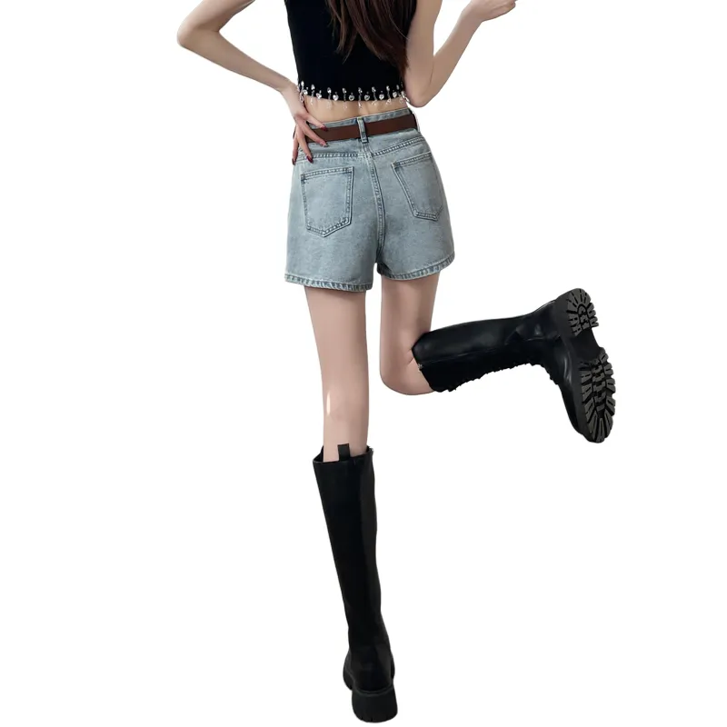 SITOL Denim Shorts Women's Blue-1