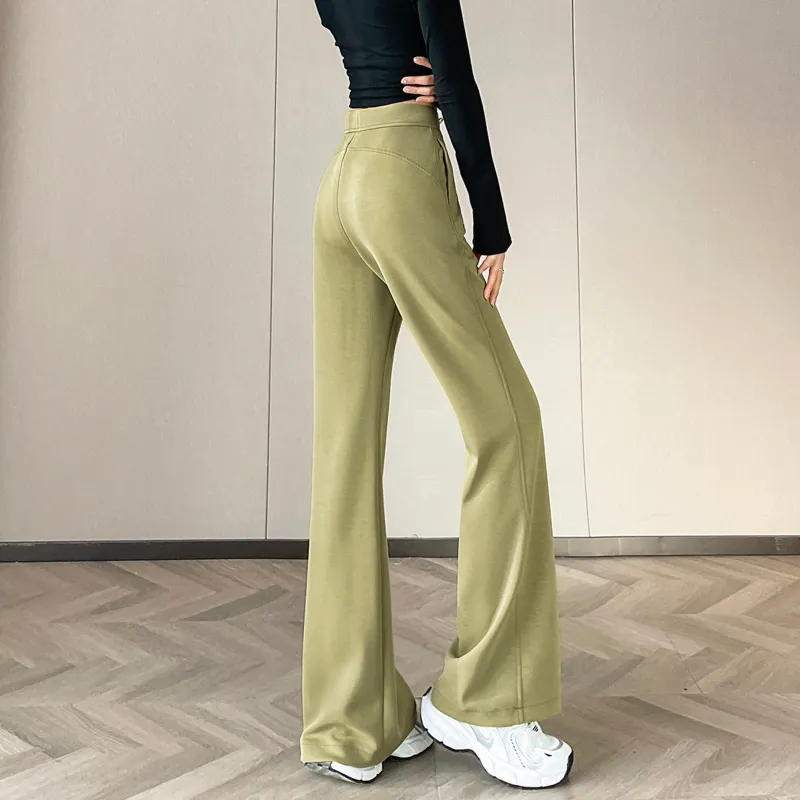 SITOL Casual Pants Women's Mustard Green-6