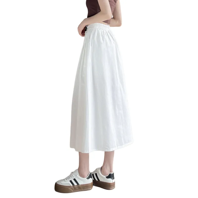 SITOL Casual Short Skirts Women's White-1