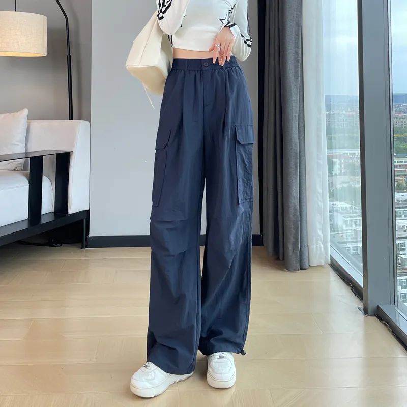 SITOL Cargo Pants Women's Navy Blue-2