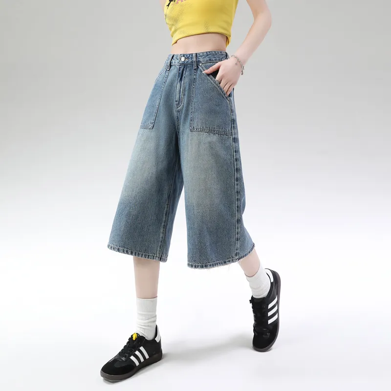 SITOL Denim Shorts Unisex Blue-3