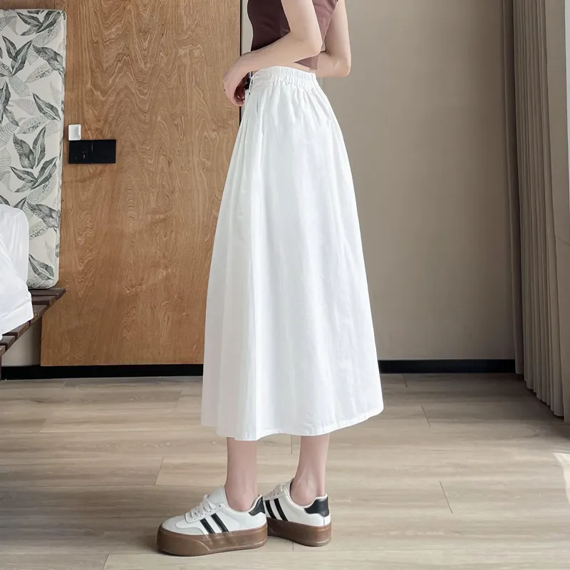 SITOL Casual Short Skirts Women's White-6