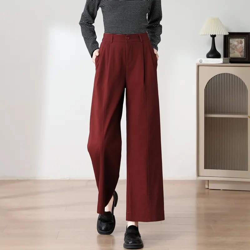 SITOL Casual Pants Unisex Angora Red-3