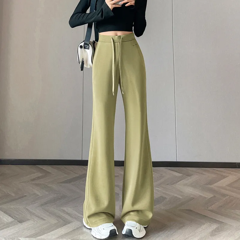 SITOL Casual Pants Women's Mustard Green-4