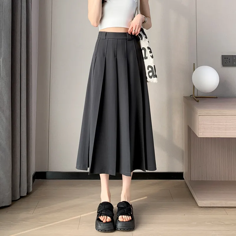 SITOL Casual Short Skirts Women's Gray-2