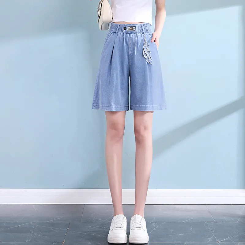 SITOL Denim Shorts Women's Blue-1