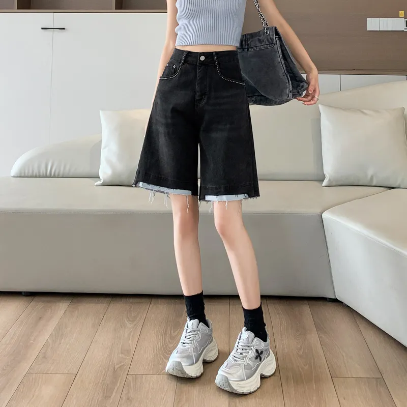 SITOL Denim Shorts Women's Black-4