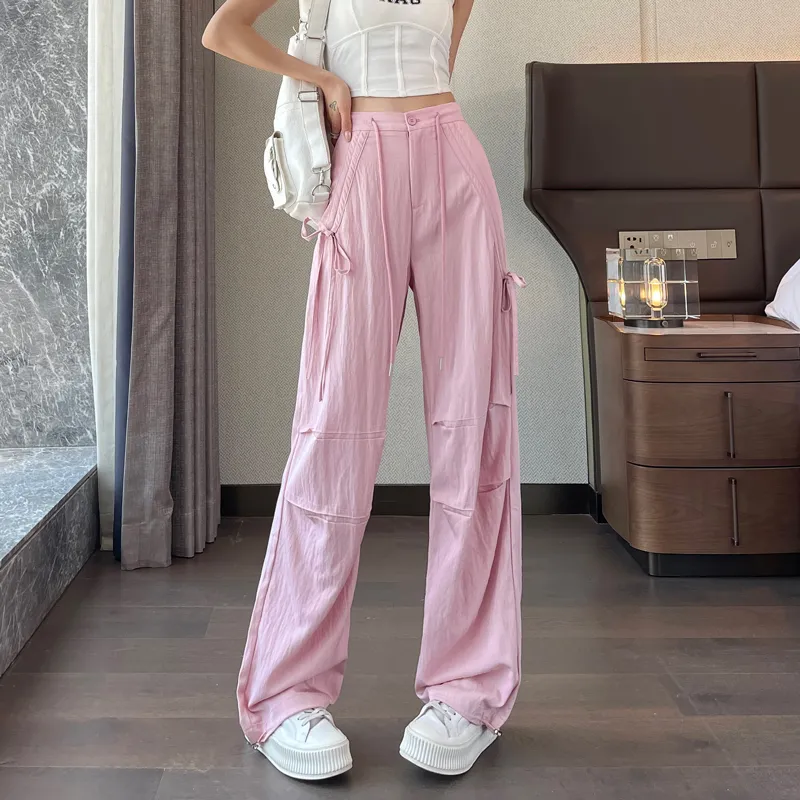 SITOL Cargo Pants Women's Pink-2