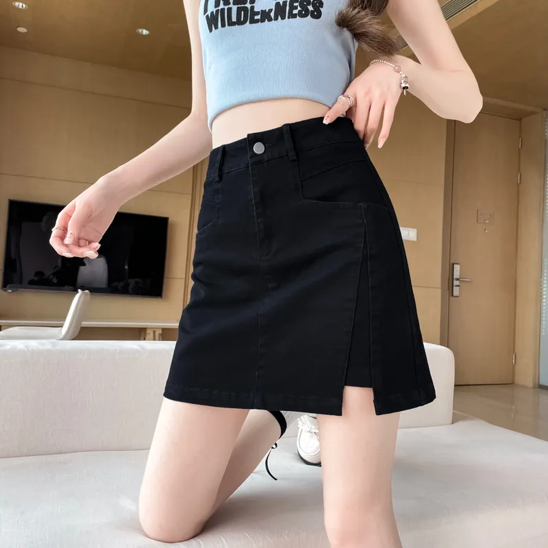 SITOL Denim Short Skirts Women's-10