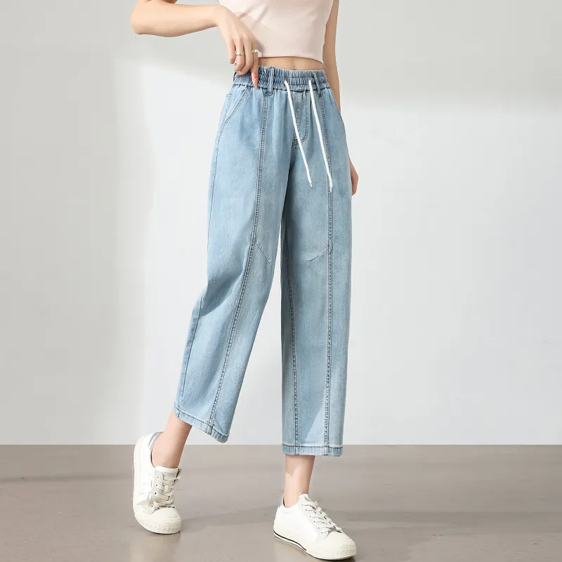 SITOL Denim Shorts Women's Blue-4