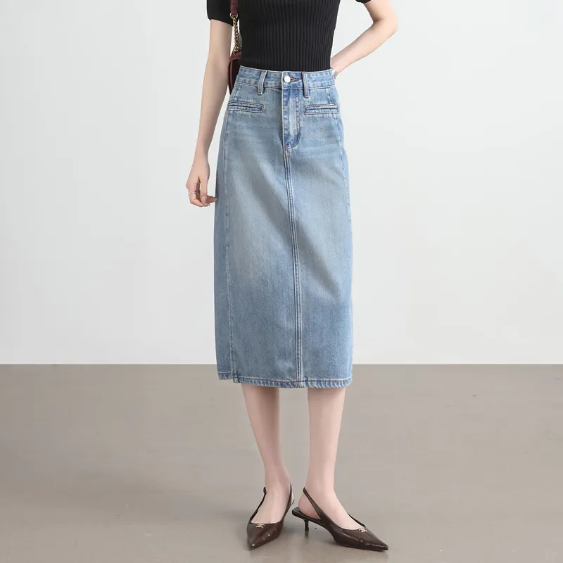 SITOL Denim Short Skirts Women's-3