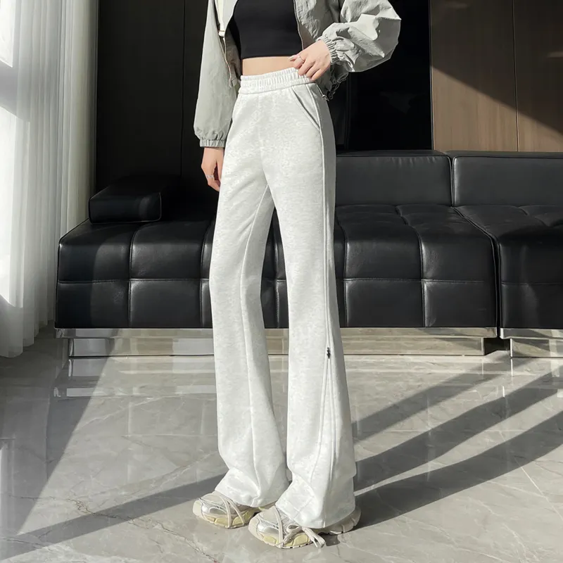 SITOL Casual Pants Women's Light Gray-23