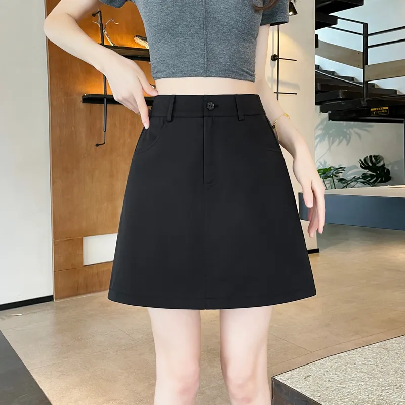 SITOL Casual Short Skirts Women's Black-2