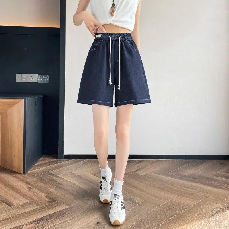 SITOL Denim Shorts Women's Blue-3