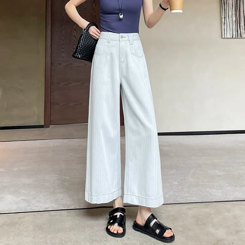 SITOL Jeans Women's Gray White-5
