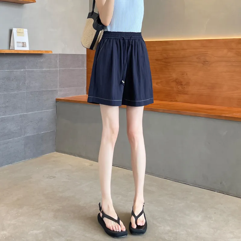 SITOL Denim Shorts Women's Dark Blue-3