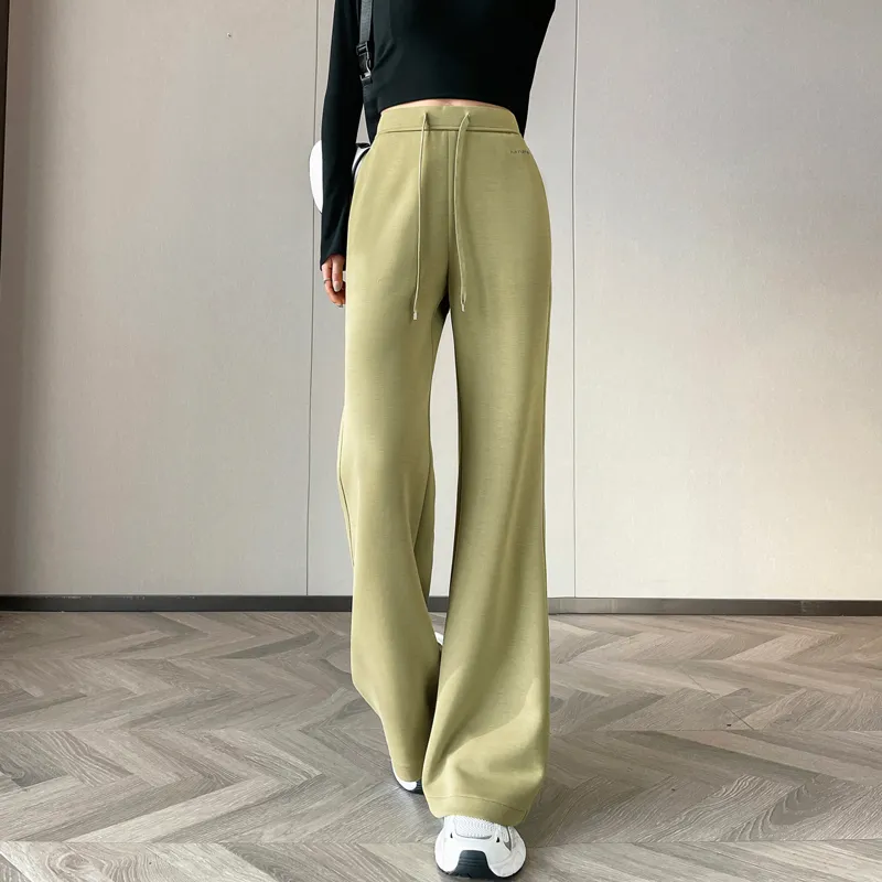 SITOL Casual Pants Women's Mustard Green-2