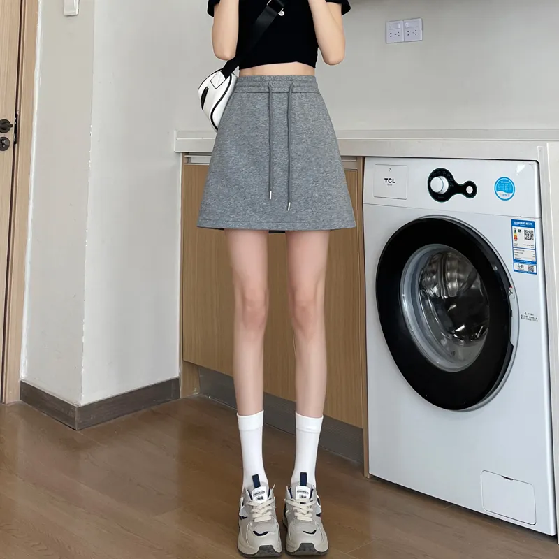 SITOL Casual Short Skirts Women's Ecru-9