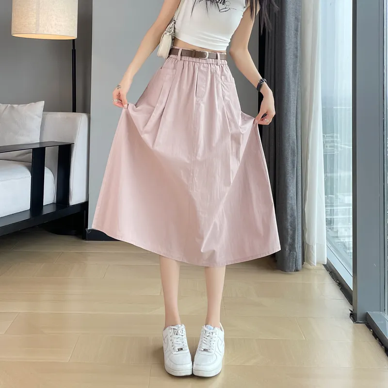 SITOL Casual Short Skirts Women's Pink-5