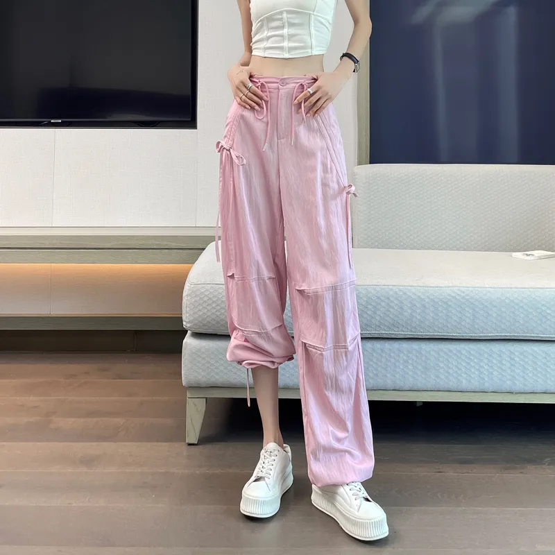 SITOL Cargo Pants Women's Pink-5