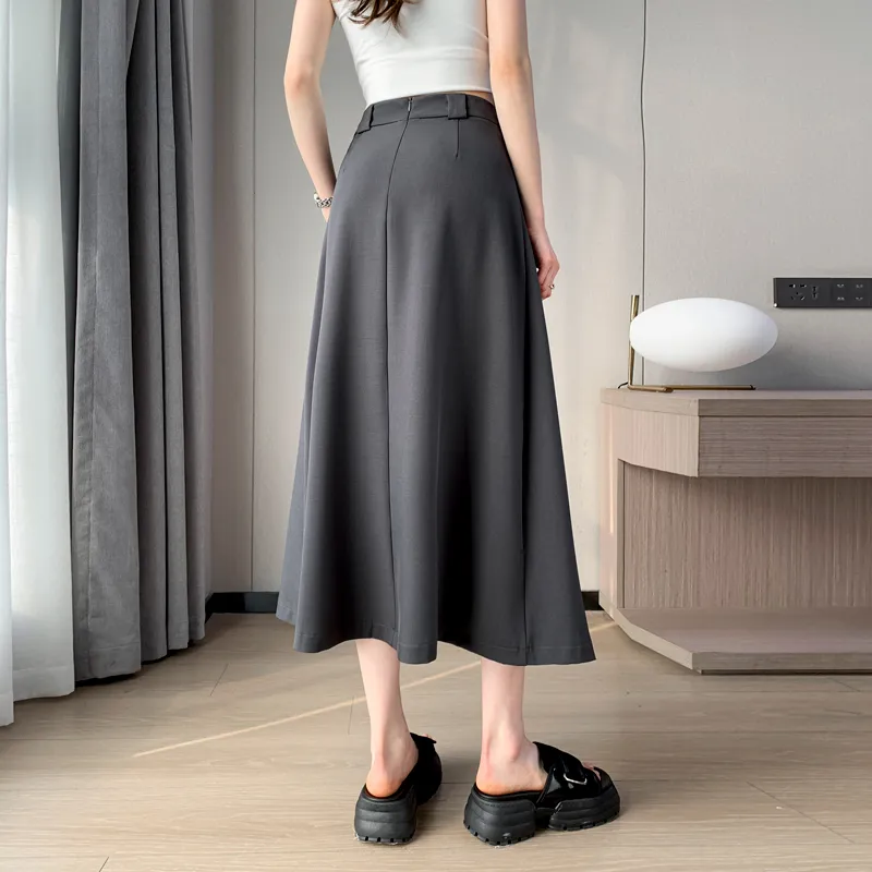SITOL Casual Short Skirts Women's Gray-6