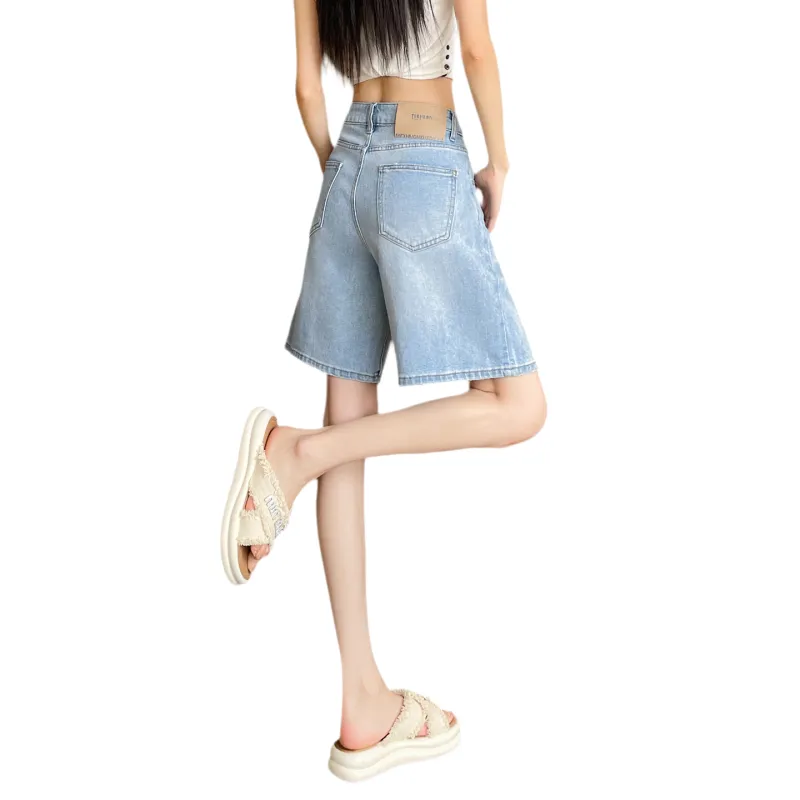 SITOL Denim Shorts Women's Blue-1