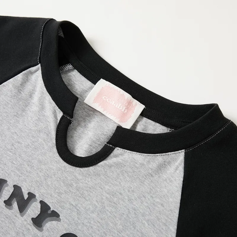 CCAABB Raglan Sleeve T Shirt Women's-1