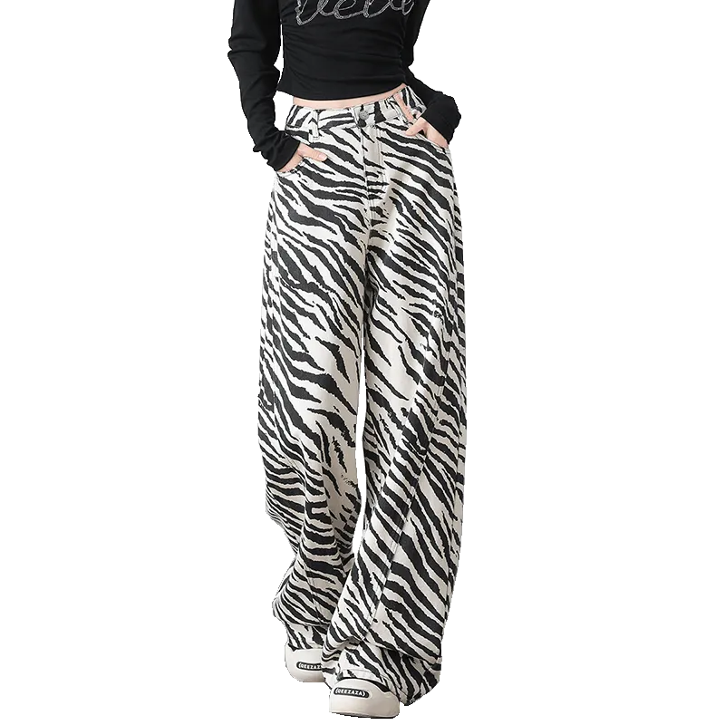  CHOCOOLATE Jeans Unisex BKX/Zebra Print-6