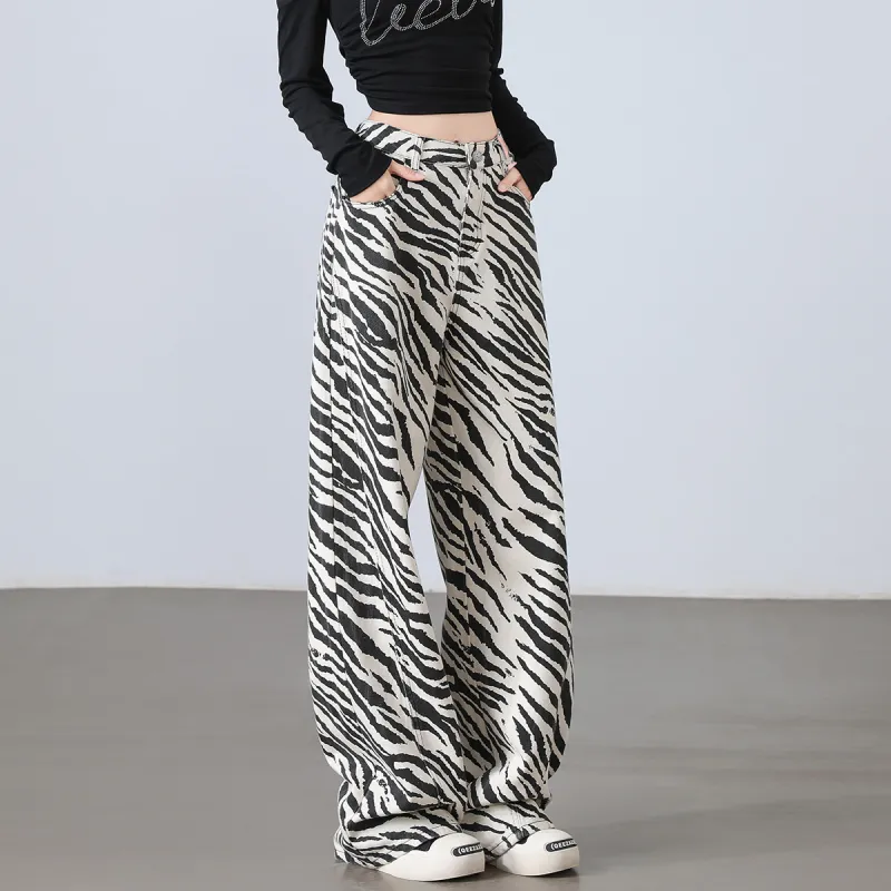  CHOCOOLATE Jeans Unisex BKX/Zebra Print-3