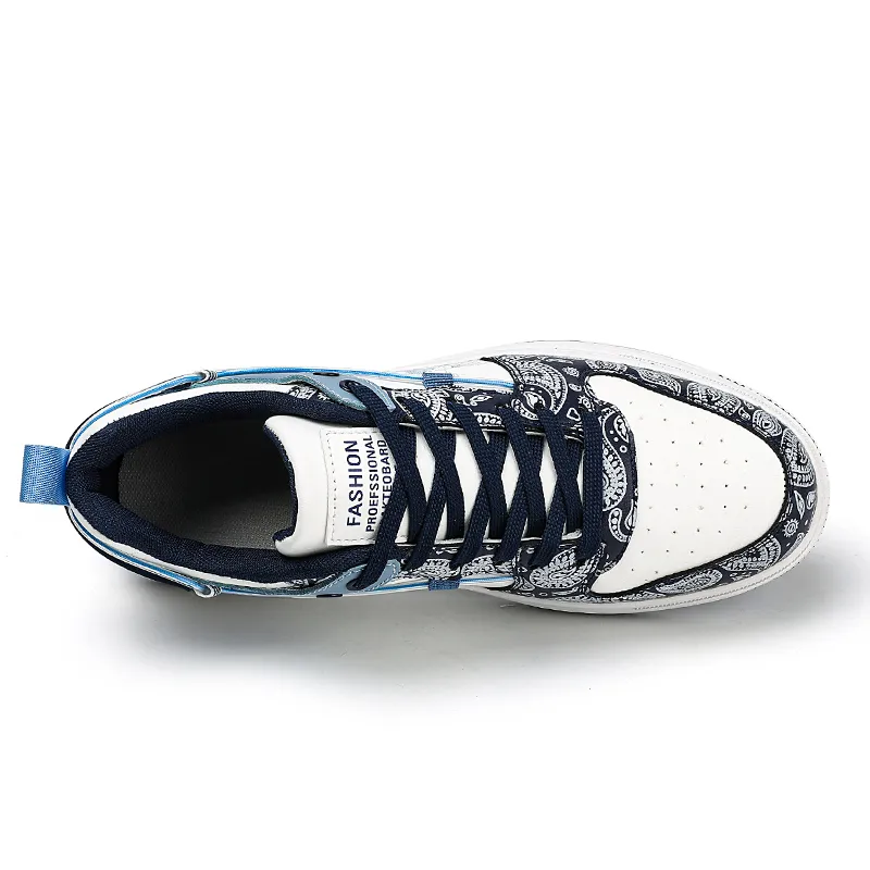 Gai Renpu Slip Resistant Cushioning, Abrasion Resistant, Breathable, Height Increasing Low Top Skateboard Shoes Men's-4
