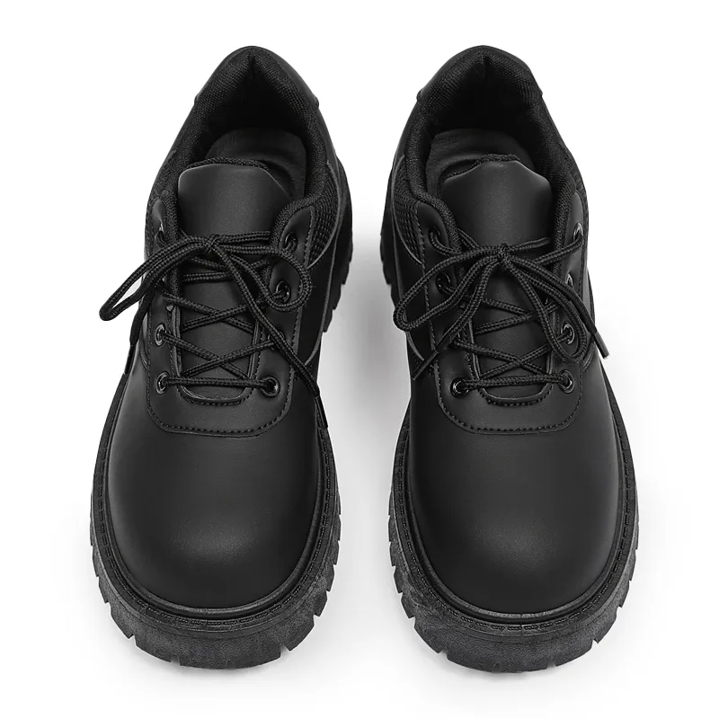 Gai Renpu Breathable Lightweight Height Increasing Low Top Casual Shoes Men's Black-3