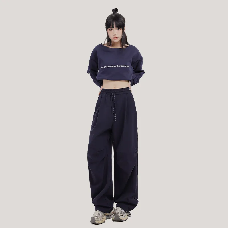 OROI Casual Pants Women's Navy Blue-4