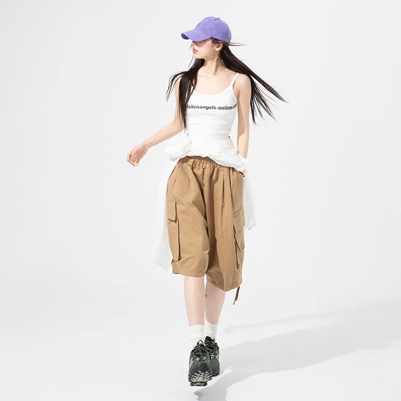 OROI Cargo Shorts Women's Khaki-4