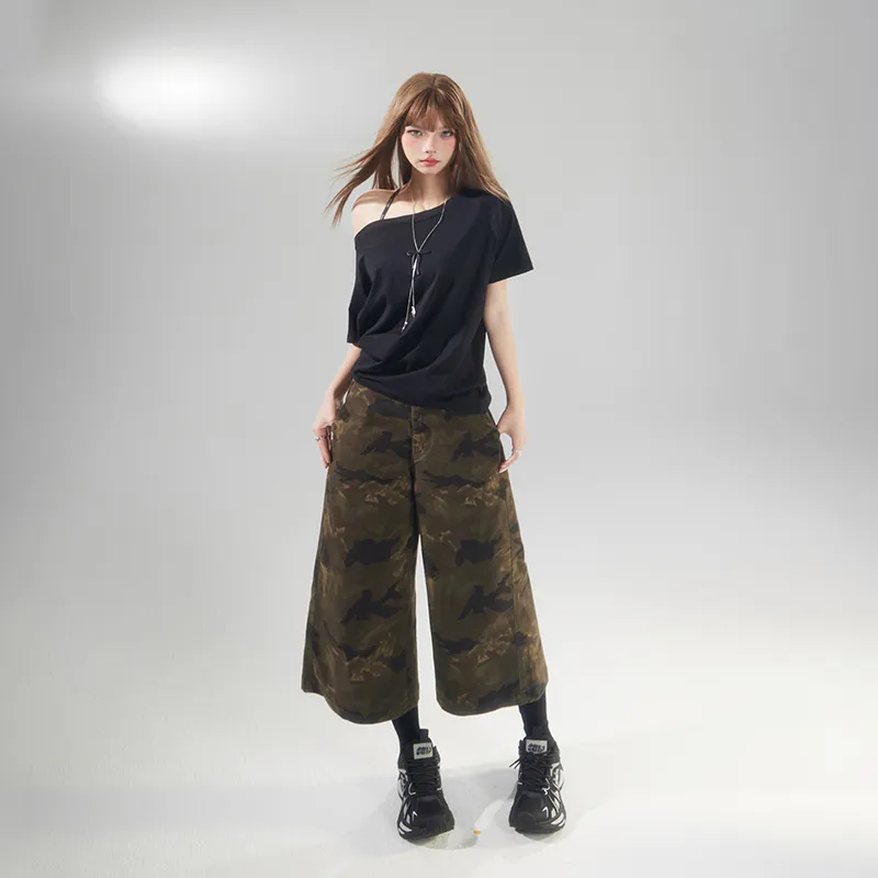 OROI Denim Shorts Women's Camouflage-2