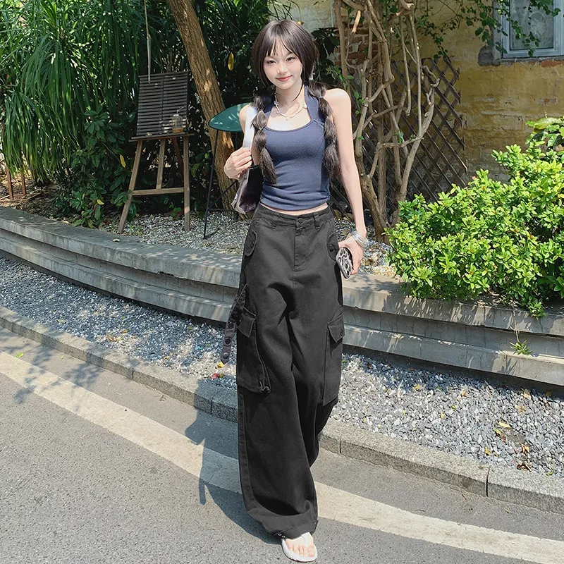OROI Cargo Pants Women's Black-2
