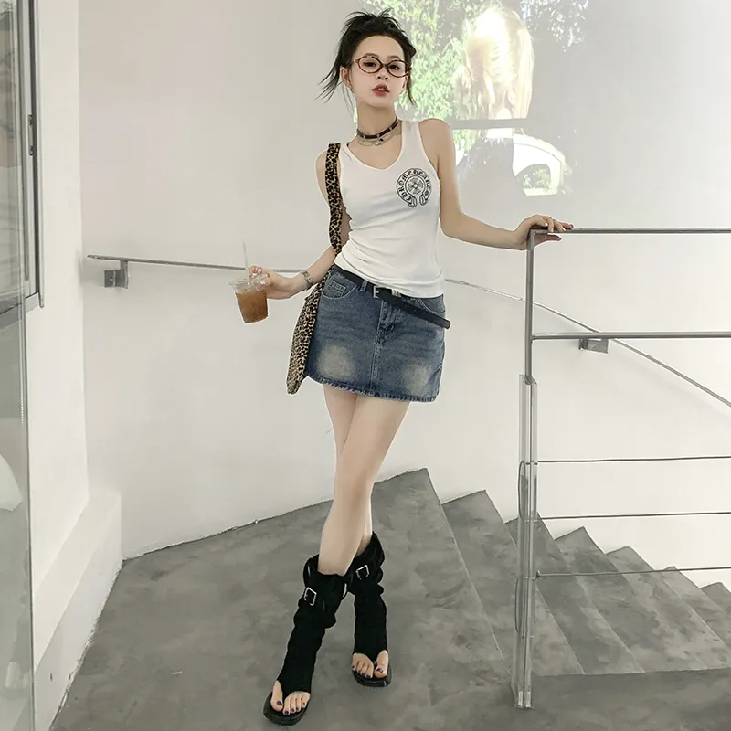 OROI Denim Short Skirts Women's-2