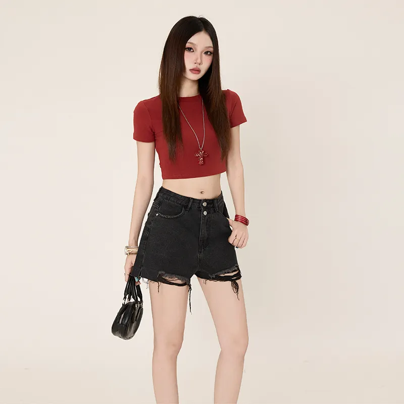 OROI Denim Shorts Women's Black-4