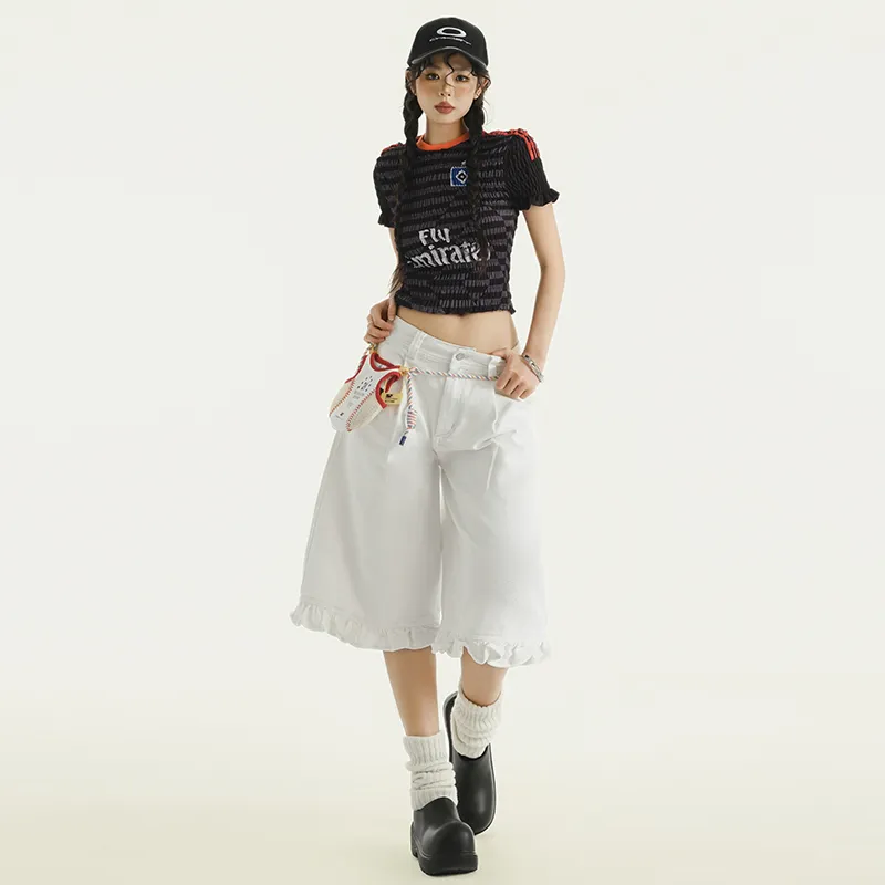 OROI Denim Shorts Women's White-5